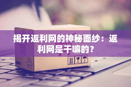 揭开返利网的神秘面纱：返利网是干嘛的？