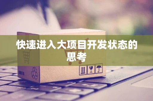 快速进入大项目开发状态的思考