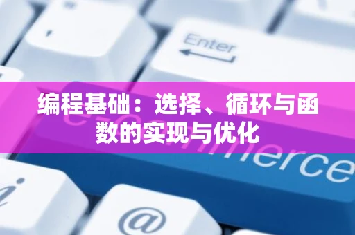 编程基础：选择、循环与函数的实现与优化