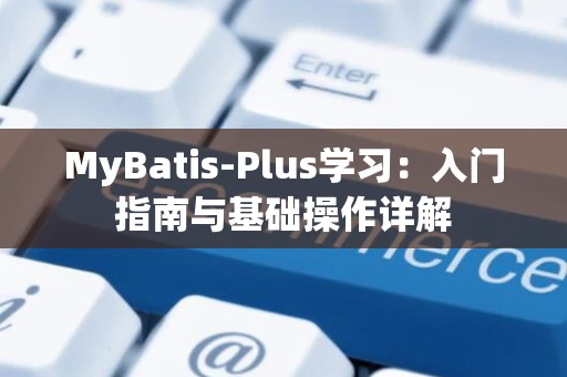 MyBatis-Plus学习：入门指南与基础操作详解