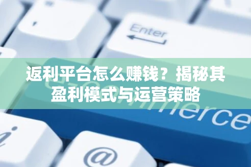 返利平台怎么赚钱?揭秘其盈利模式与运营策略 返利平台怎么赚钱?揭秘其盈利模式与运营策略