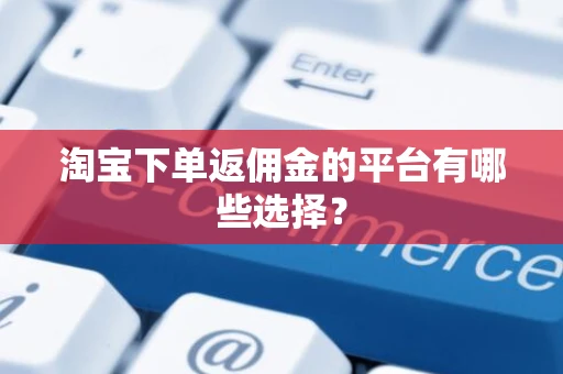 淘宝下单返佣金的平台有哪些选择？